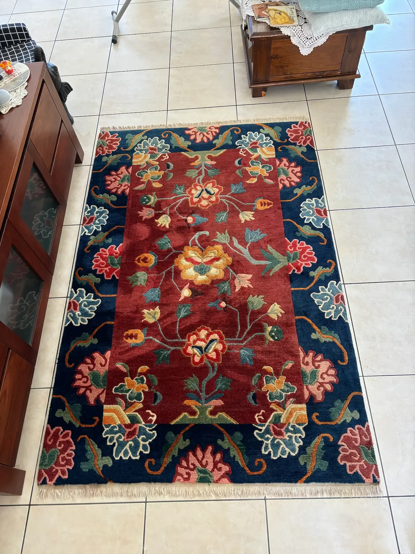 Professional Oriental rug cleaning being performed by Gold Coast specialists