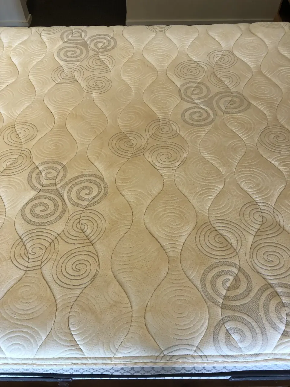 Mattress before professional cleaning by The Carpet Surgeon Gold Coast