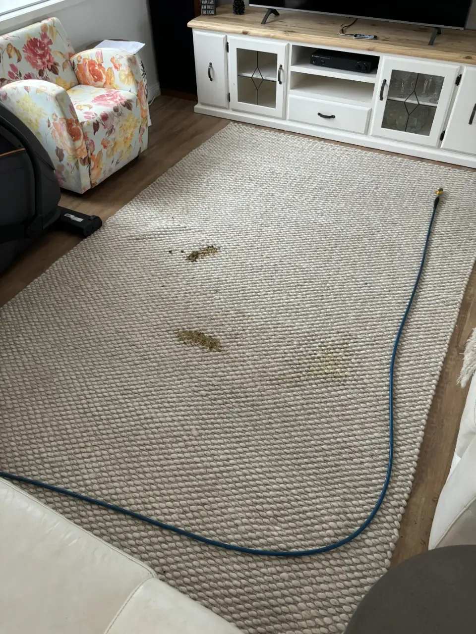 Rug before professional cleaning by The Carpet Surgeon Gold Coast