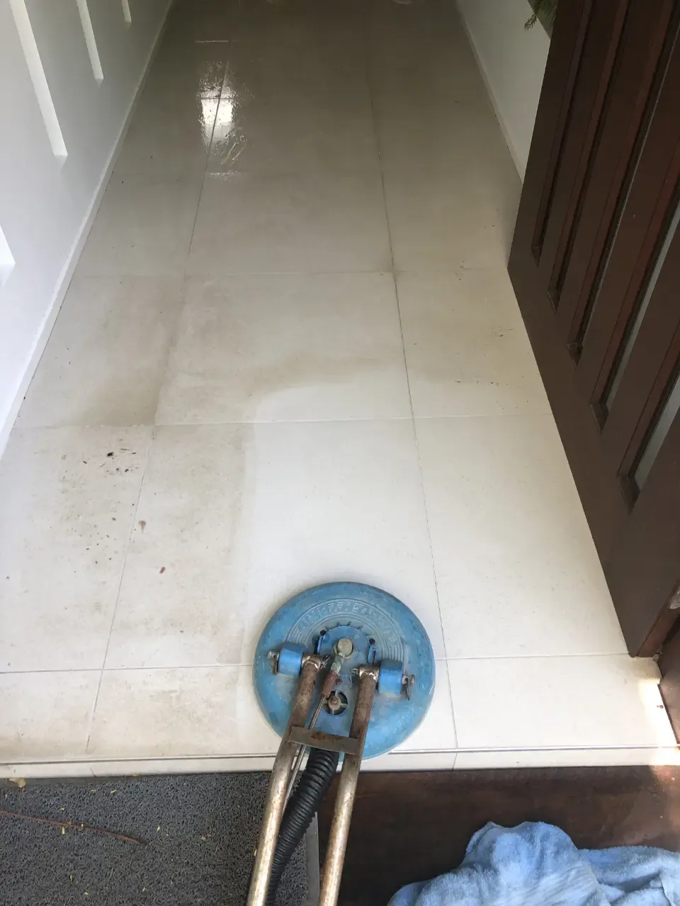 Tile surface after professional cleaning by The Carpet Surgeon Gold Coast