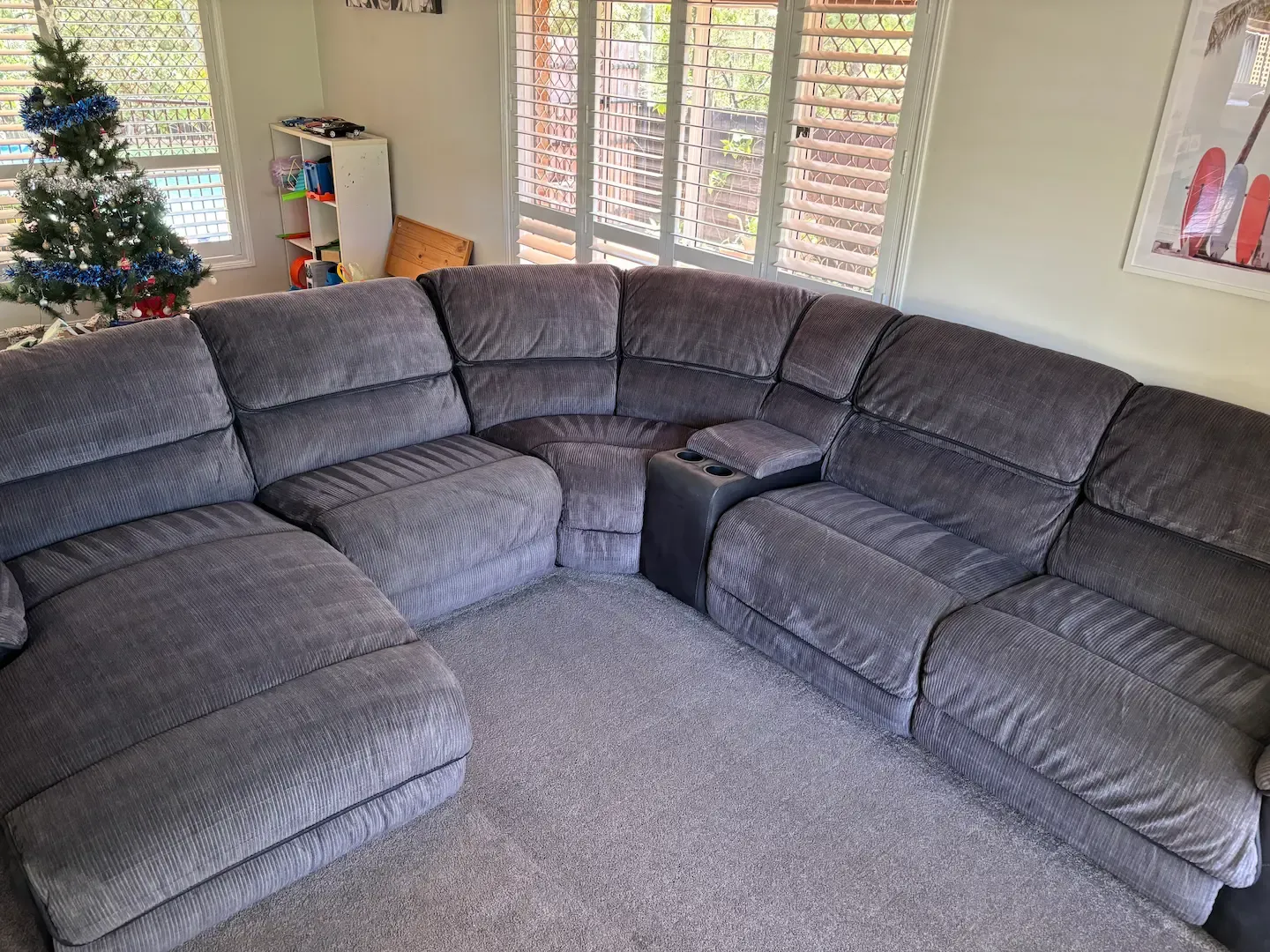 Professional residential upholstery cleaning Gold Coast service being performed in a Gold Coast home